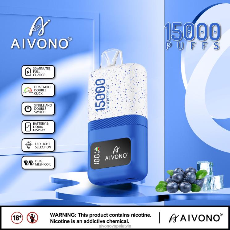 Aivono Vape - Aivono AIM magic 15 000 melleņu ledus 4V8XV68